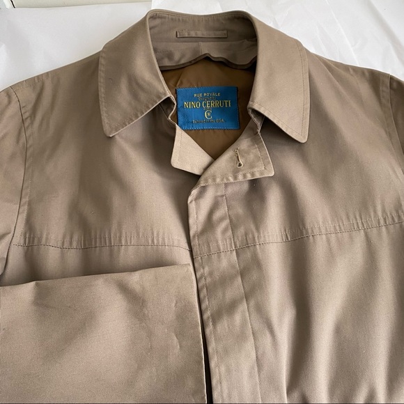 Nino Cerruti Vintage Rue Royale Taupe Trench Coat - Picture 6 of 10